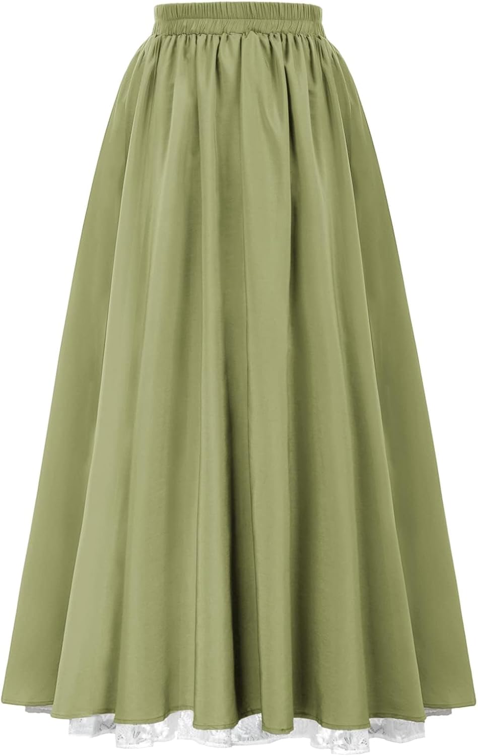 Women's Vintage Maxi Long Skirt Double-Layer Victorian Renaissance Skirts - Image 4