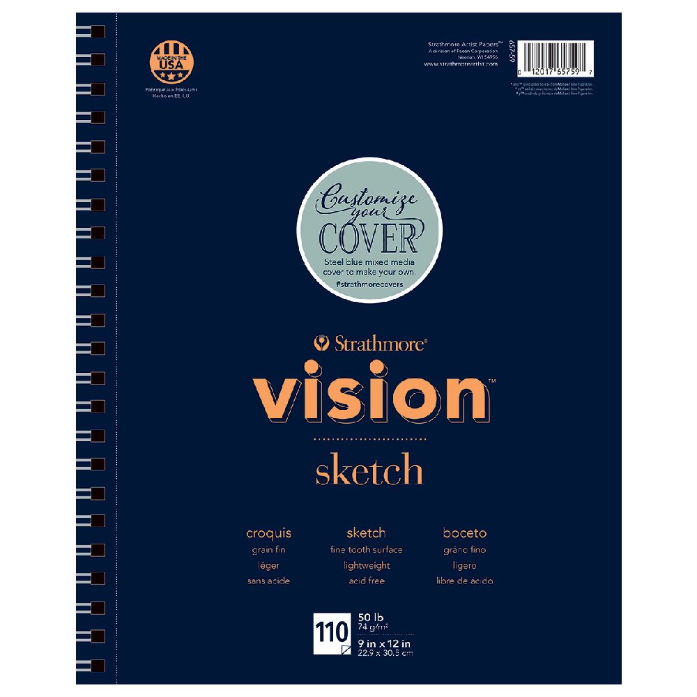 Carnet de croquis Strathmore Vision blanc 22,9 x 30,5 cm pour libérer votre créativité
