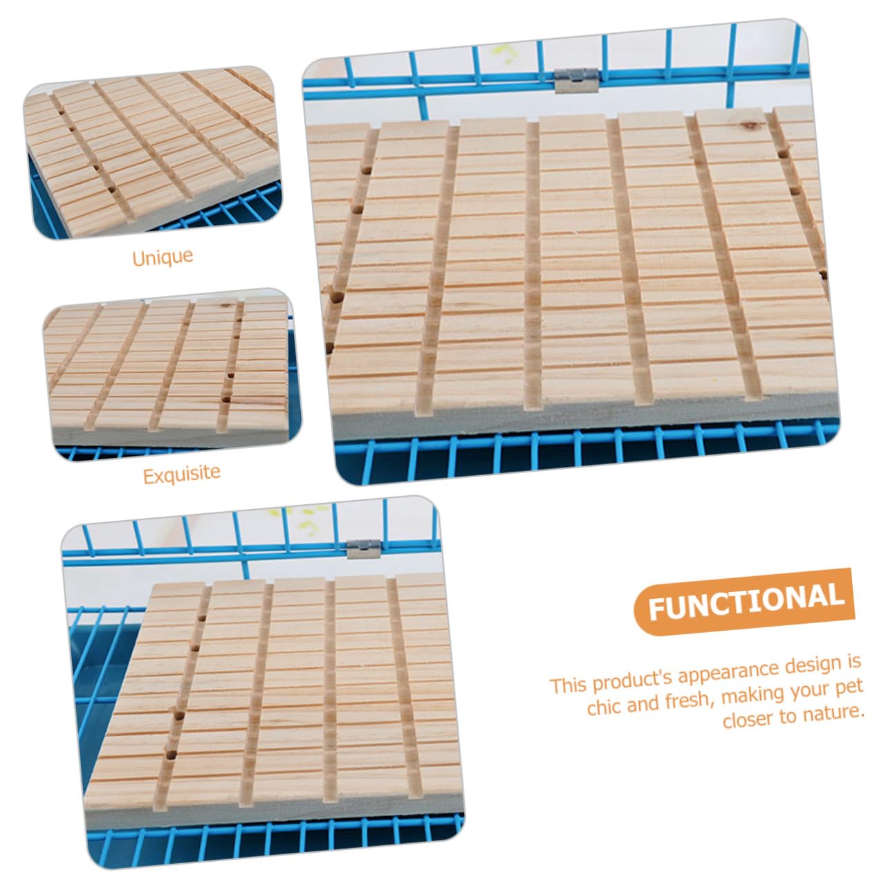 DECHOUS Piastra per Levigatura in Legno per Piccoli Animali Domestici Accessorio per Conigli Levigatrice per Animali in Legno per Topi Grigi Criceti Furetti