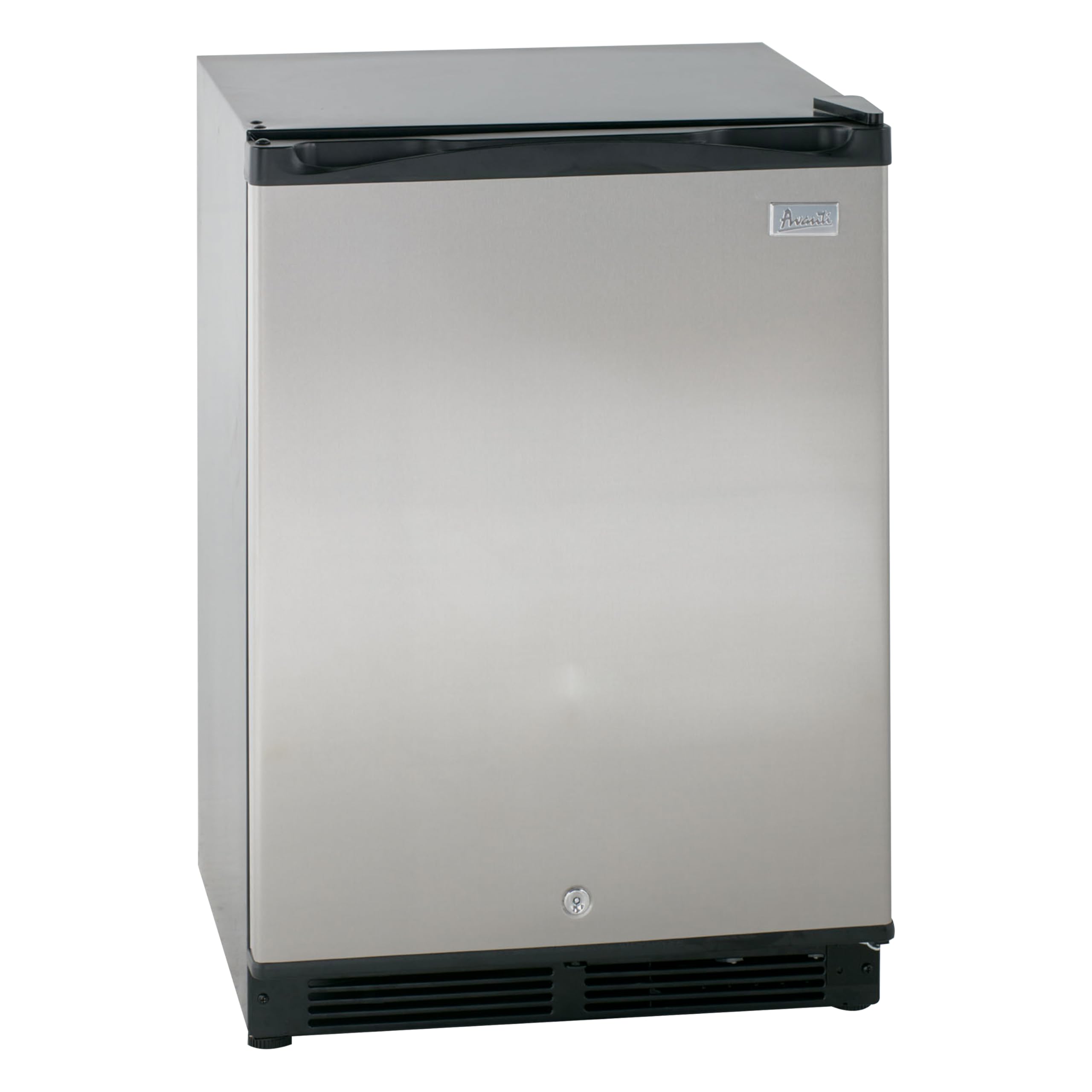 AR52T3SB Mini refrigerador compacto para oficina o dormitorio con puerta reversible con cerradura de seguridad, estantes de vidrio ajustables y control de temperatura y descongelación