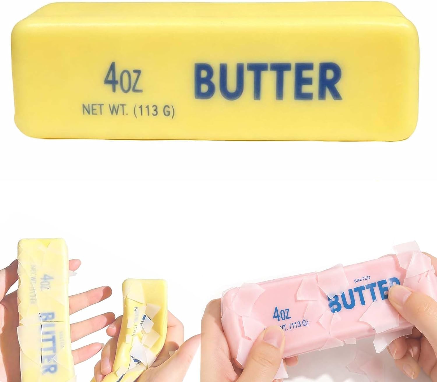 Wax Butter Squishy, Crunchy Wax & Slow-Rebound PU Fidget Toy(Yellow)