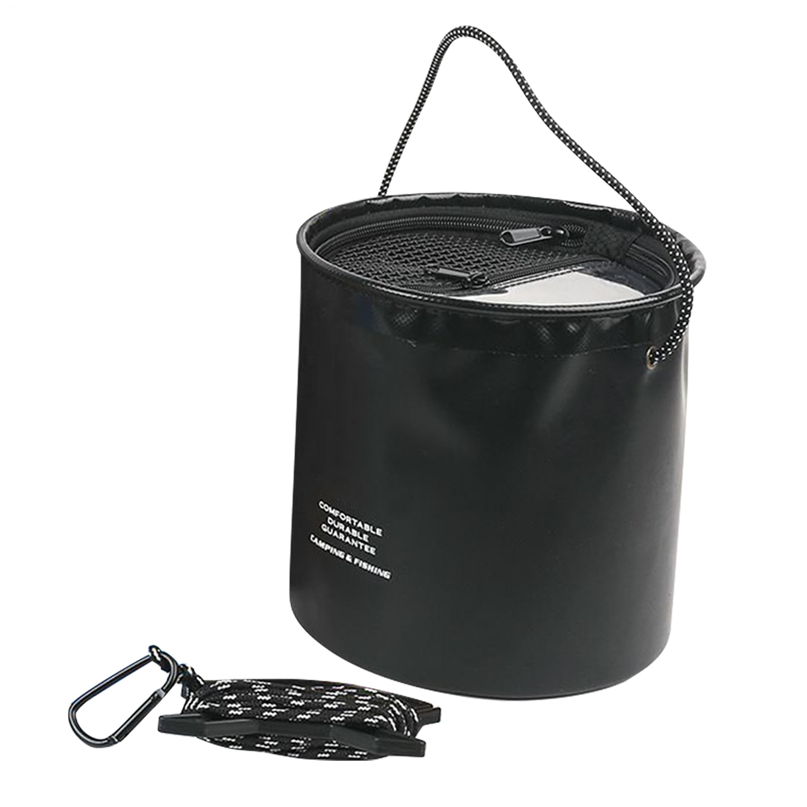 Secchio Per Esche Vive - Secchio Con Cordino Da 4 Litri - Contenitore per Attrezzatura da | Per Barbecue Grigliate Barca Kayak Spiaggia Campeggio All Aperto Persico Granchio Avannotti