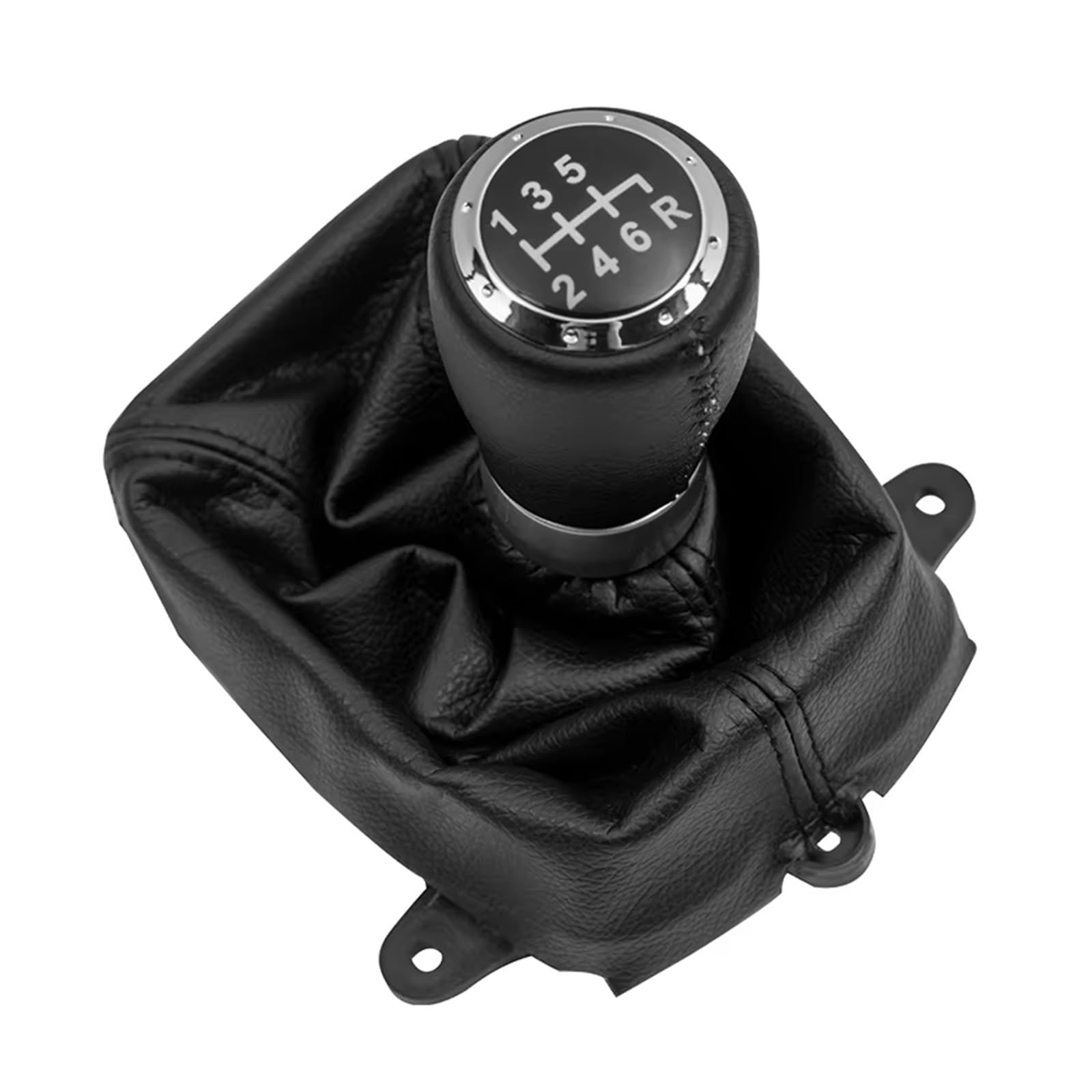 Qwqaab 6 Speed Manual Gear Knob For Accord Viii 8 Mk8 2008-2014 Chrome Shifter Lever Stick Manual Gear Shift Knob Pu Gaiter Boot(6 Speed)