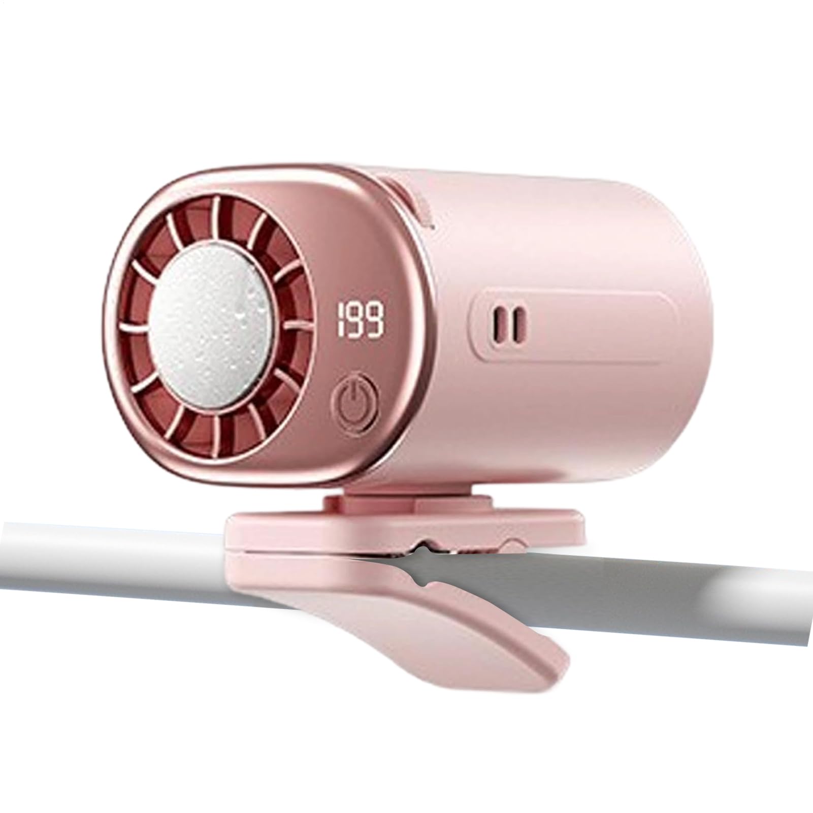 Ventilateur de refroidissement pour camping-car et camping avec pince et lampe LED intégrée