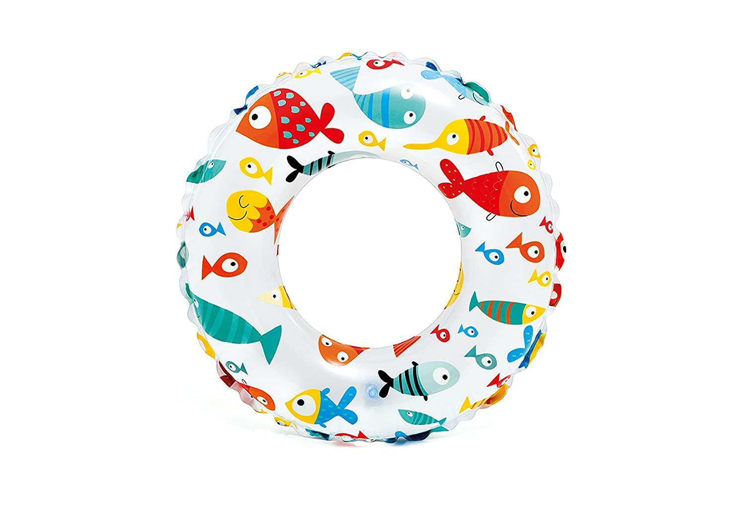 WENGTY Inflatable Swim Ring Lively Print Float Tube Swimming Kit Combo for Kids Multicolour