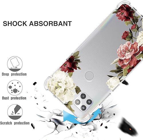 Miniatura 7 de Zoeirc Funda para Moto One 5G Ace, Motorola One 5G Ace Funda transparente para niñas y mujeres, TPU suave a prueba de golpes, funda protectora