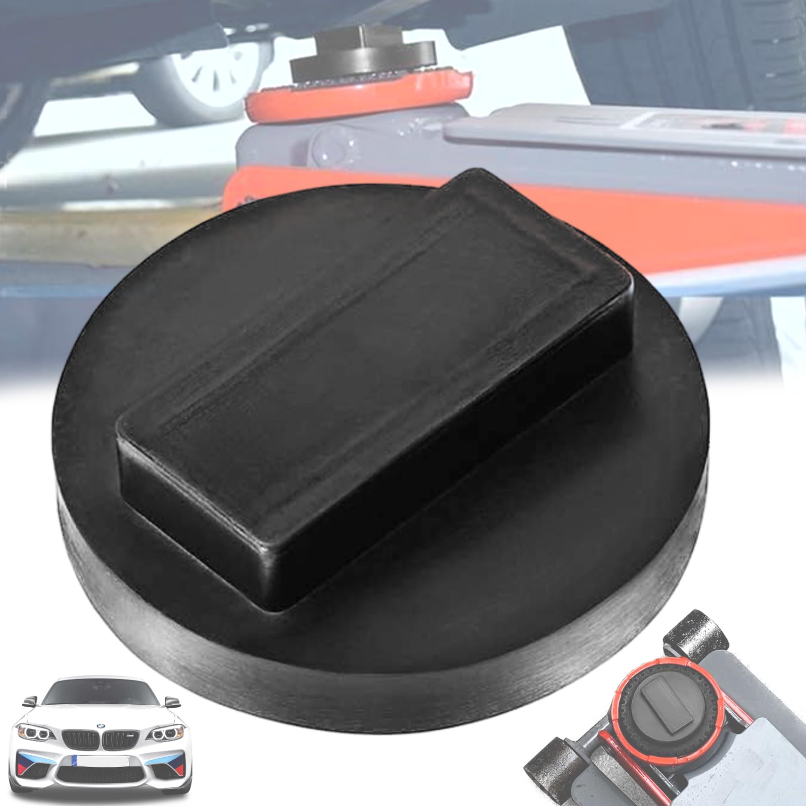 Twowinds - Taco de Goma Compatible con BMW, Mini, Gato Hidráulico - Bloque de Goma para Elevador - Protector de Chasis - Protección Carrocería