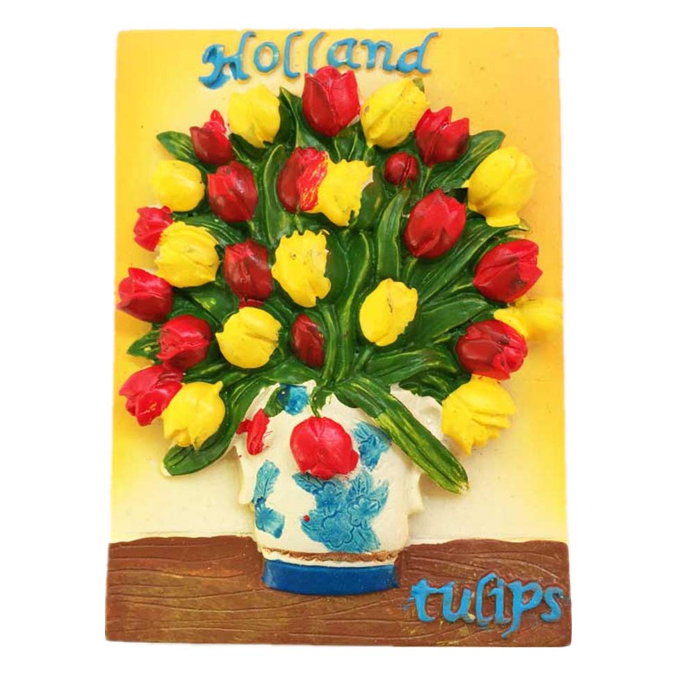 Muyu Magnet 3D Tulip Holland Fridge Magnet Souvenir Sticker Home & Kitchen Decoration, Amsterdam Holland Refrigerator Magnet