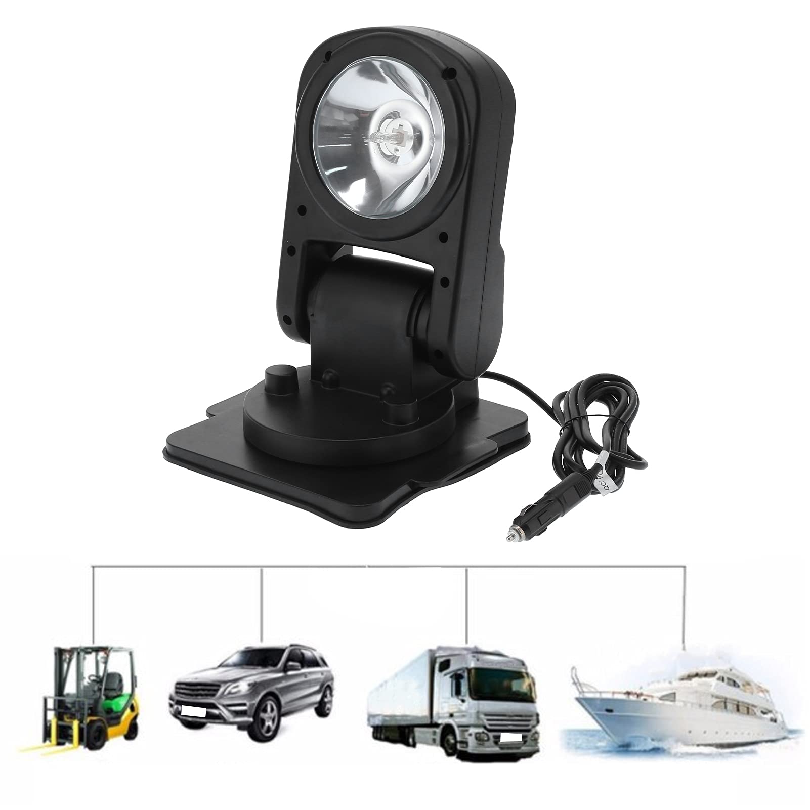 Suchscheinwerfer, 55 W 12 V Suchscheinwerfer 360° Versteckter Klappbarer Fernsteuerungsscheinwerfer Geeignet für Fahrzeuge Schiffe Ozeane und Schiffe Camping Suchscheinwerfer Rettungsscheinwerfer Offr