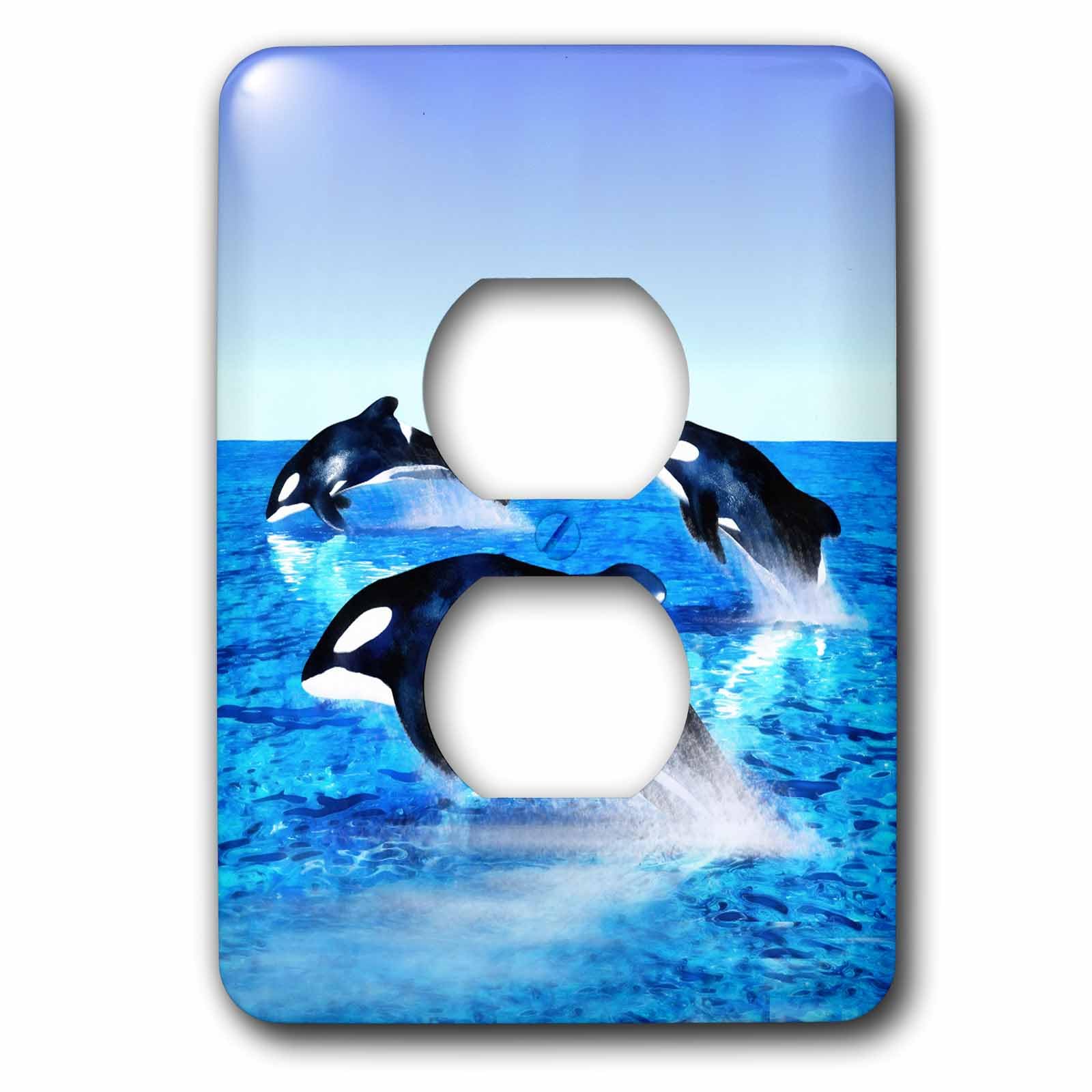 Placa de enchufe de ballena asesina para dormitorio infantil cubierta de interruptor lsp_41472_6