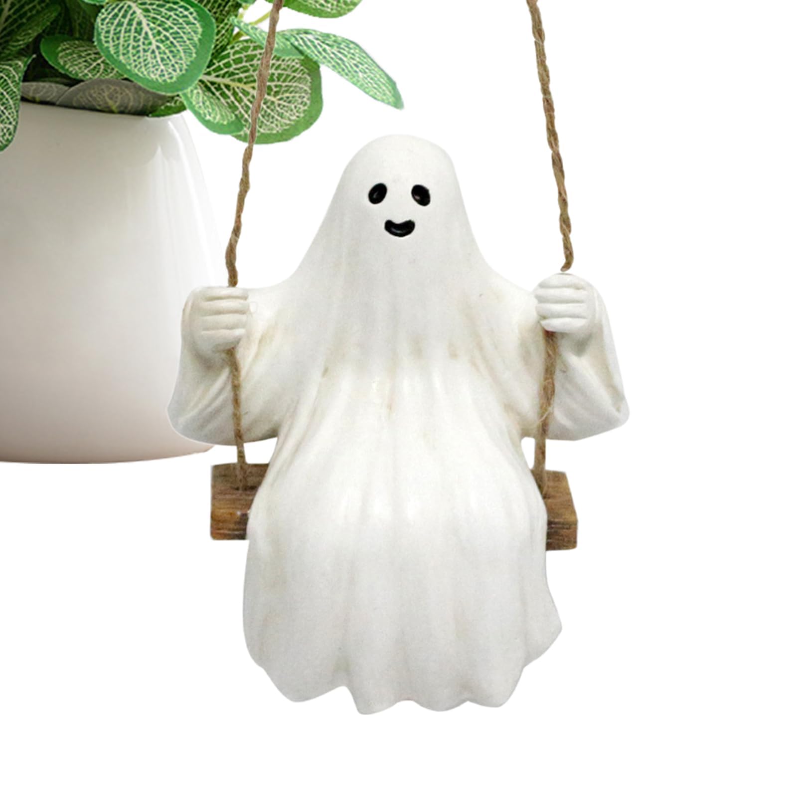 Muiltvoe Ghost Garden Statue | Resin Spooky Halloween Sculpture | Swing Ghost Figurine for Outdoor,for Courtyards Backyard Car Balcony Landscaping Porch Patio Lawn Tree