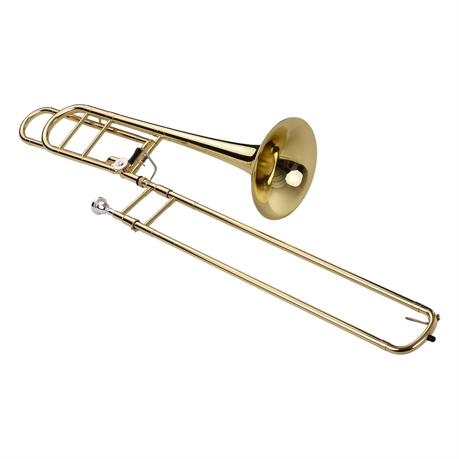 Upgraded Intermediate Bb Flat Tenor Slide Trombone with F Trigger Including Mouthpiece Carry - Image 3