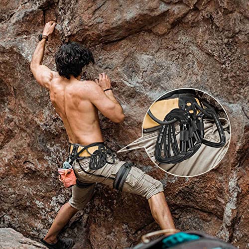 BEIFENG 25KN Auto Locking Carabiner - UIAA Certified Heavy Duty Climbing Carabiners for Rock Climbing, Camping, Rappelling, Hunting, Rescue Equipment - Professional Carabiner Clips (Black) - Image 6