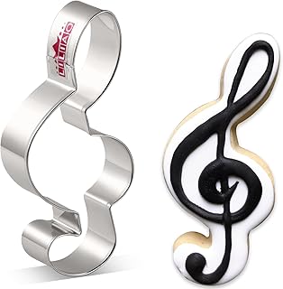 LILIAO G Clef Cookie Cutter Music Biscuit Fondant Cutter - 2.1 x 4.3 inches - Stainless Steel