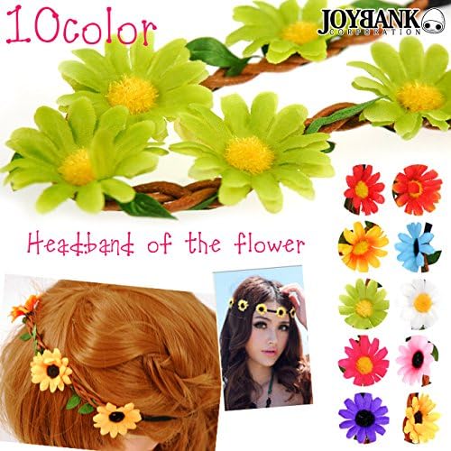 Amazon Co Jp マーガレットカチューム 花かんむり ひまわり フェス ウェディング ヘッドドレス 花冠女子 フリー ネオンピンク 服 ファッション小物