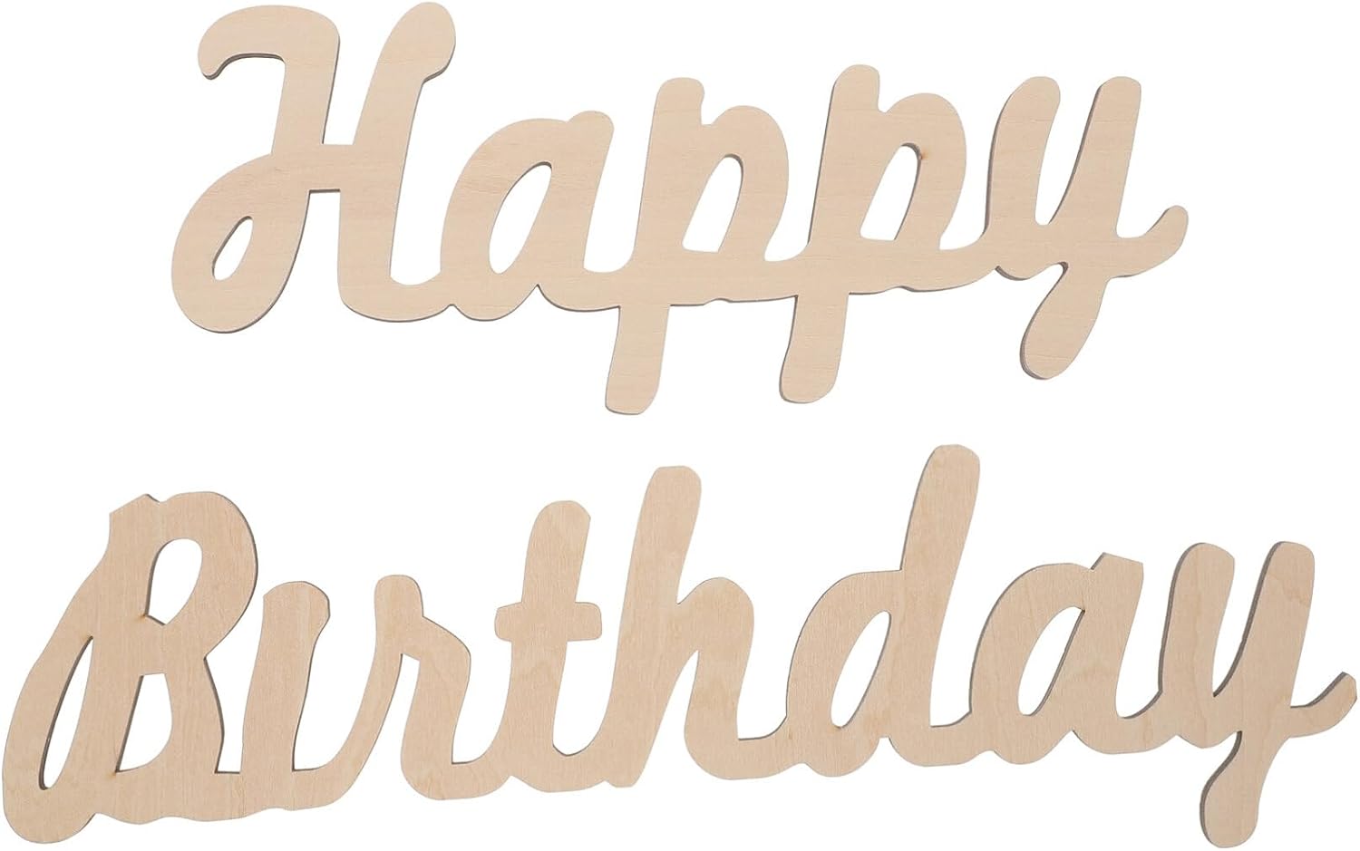 Amazon.com : Happy Birthday Wooden Sign Unfinished Wooden Cutout ...
