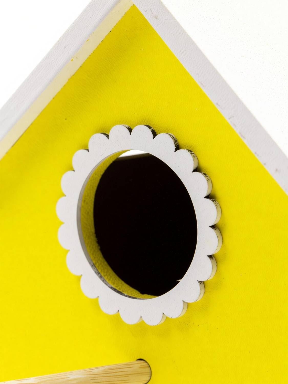 Birdhouse for Sparrows & Hummingbirds - Yellow Nesting Box -6 Birdhouse for Sparrows & Hummingbirds - Yellow Nesting Box -6