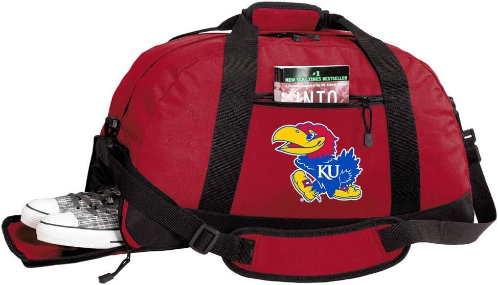 University of Kansas Duffle Bags - KU Jayhawks Gym Bag w/SHOE POCKETS