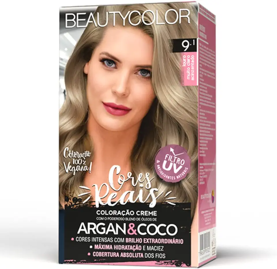 Coloração Kit BEAUTYCOLOR - 9.1 Louro Muito Claro Acinzentado