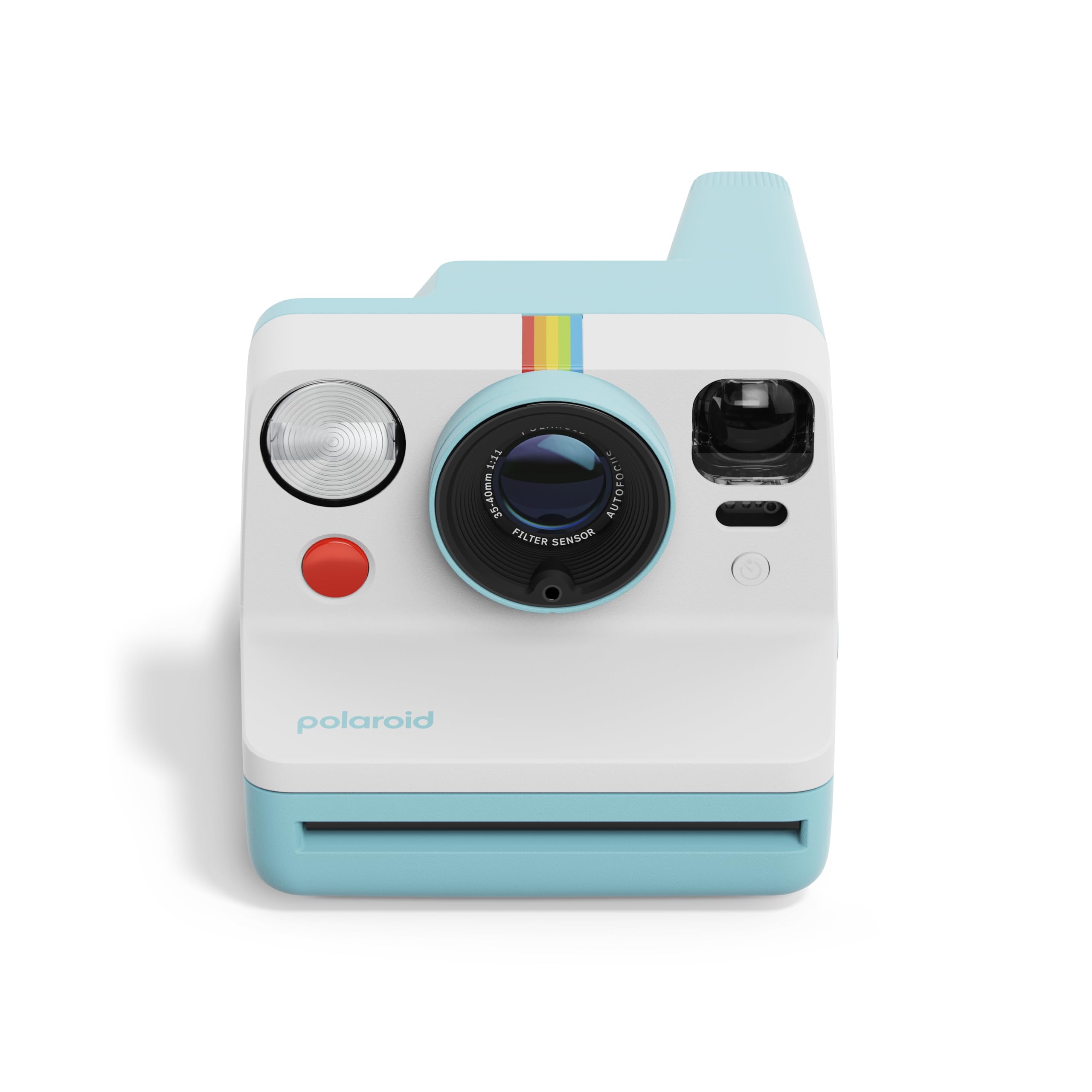 Polaroid Now 3rd Generation I-Type Instant Camera + Film Bundle - Now Black Camera + 16 Color Photos (6560): Camera + Film Artic Blue