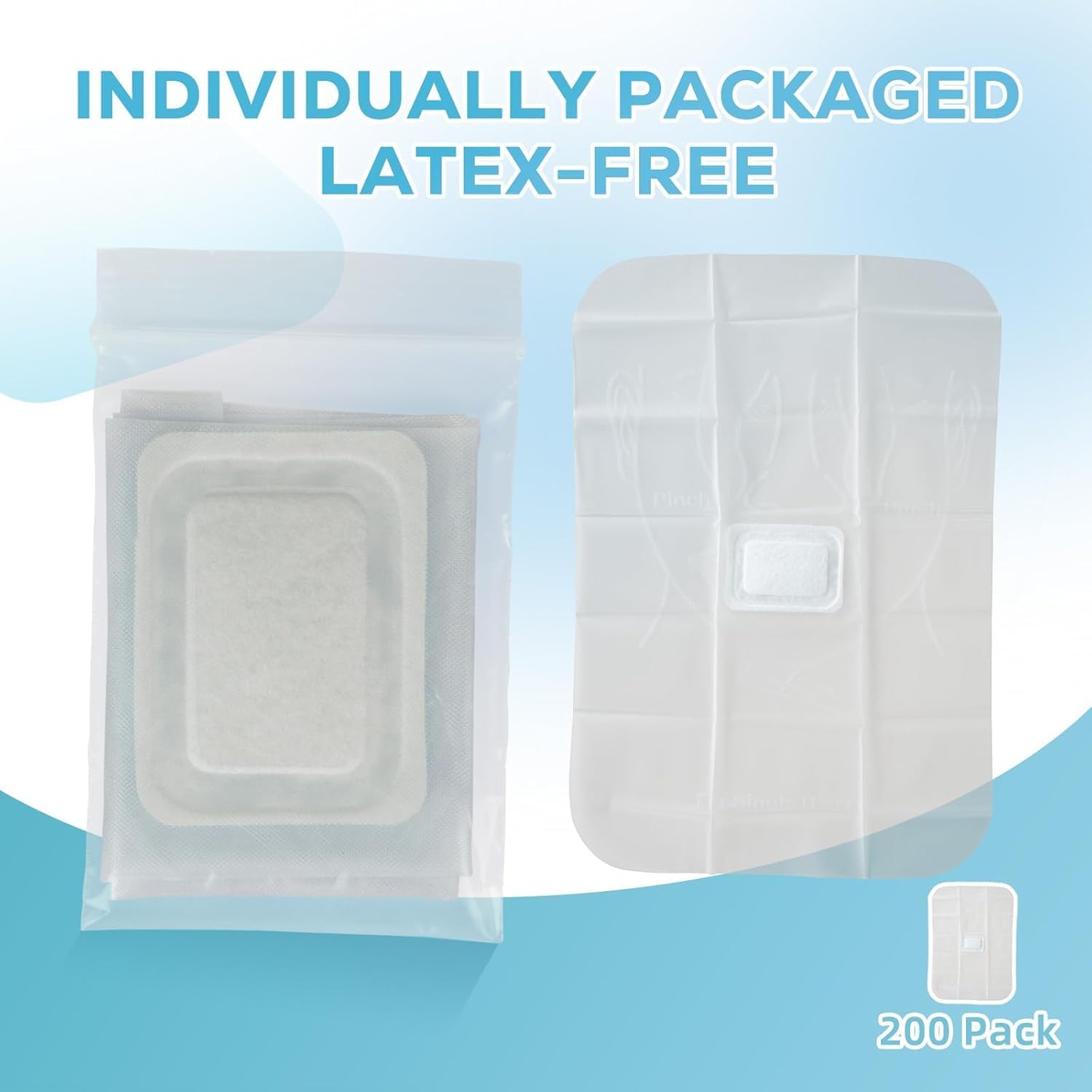 200 Pack CPR Training Shields -Individually Wrapped Protectors for Manikin Safety