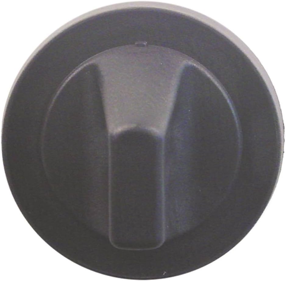 Ambach Knob, black, 72mm diameter, with a flat D-shaped shaft opening