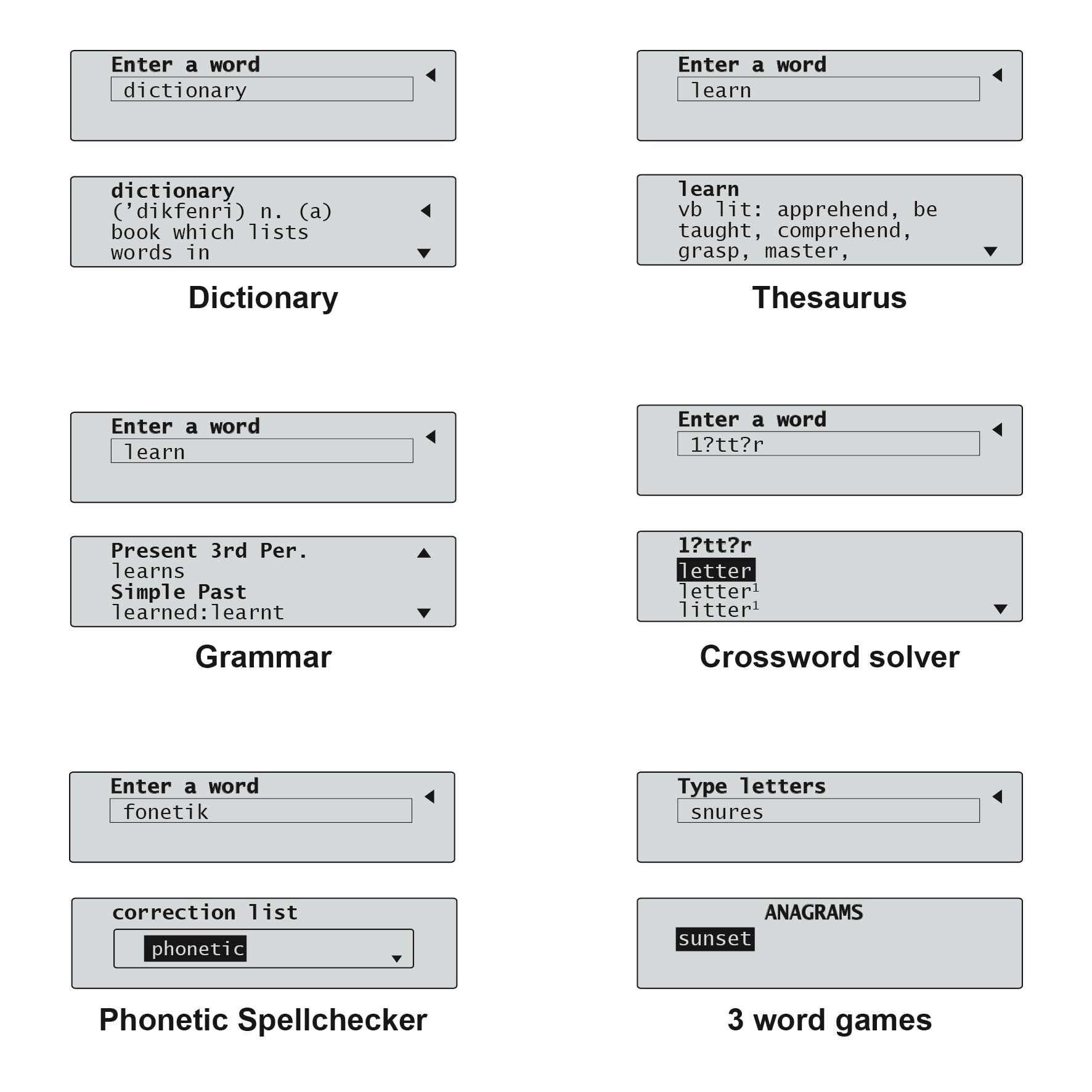 LEXiBOOK D650EN El Diccionario inglés, definiciones, tesauro, gramática, Corrector ortográfico fonético, con batería, Azul/Gris