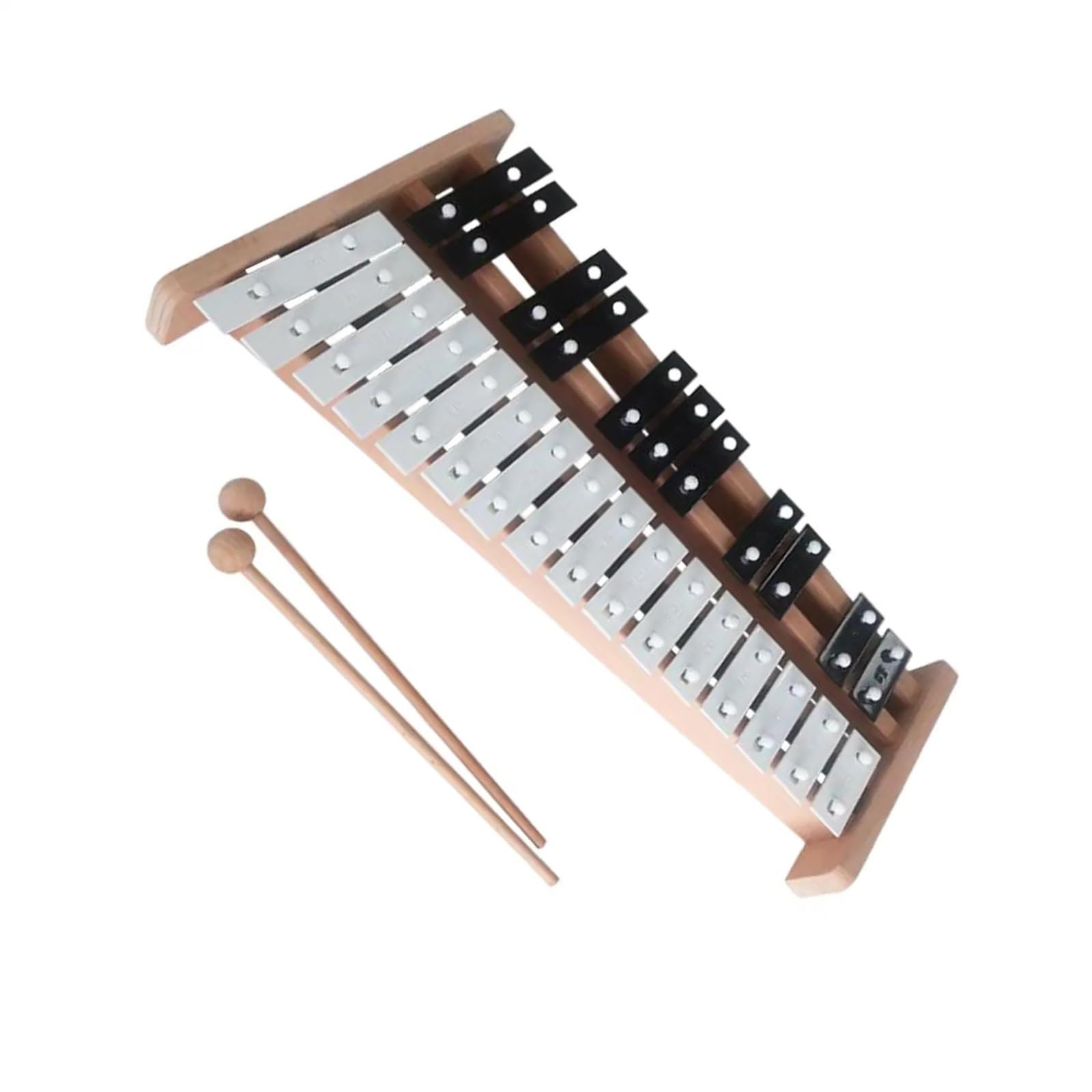 Instrumento de percusión compacto Glockenspiel de 27 notas portátil con 2 mazos para principiantes Carillón Instrumento Percusión (Color : 2)