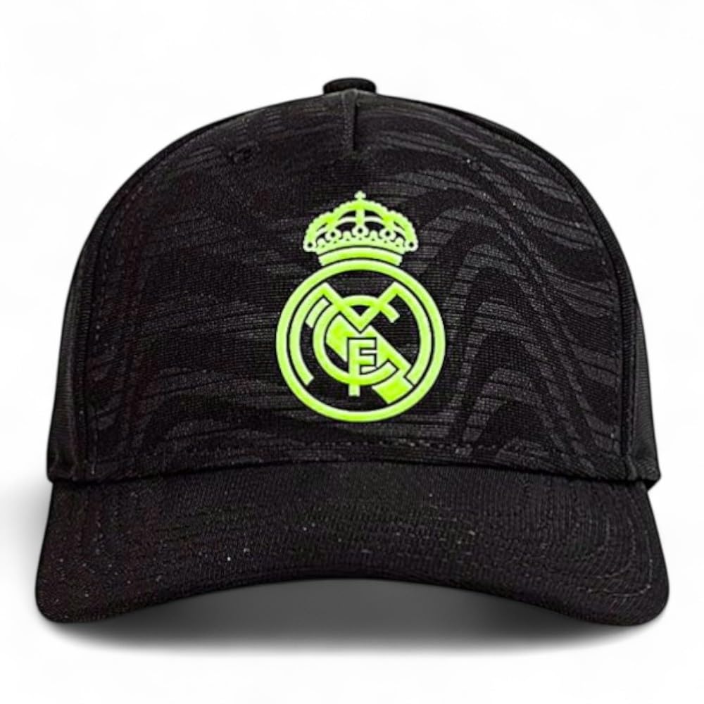 Real Madrid Gorra Infantil Negro/Lima Unisex