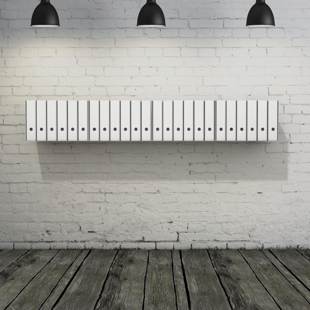 home3000 D-SEGNO Scaffale da Parete - Ripiano da parete in metallo per cartelle - Mensole da muro di Design - Libreria da parete moderna per ufficio e studio – Made in Italy