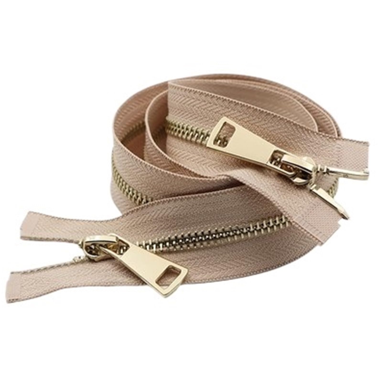 Two Way Separating Zipper, Two Way Separating Zipper Size 5 Multicolor 80cm Metal Gold Teeth Double Sliders(Nude)