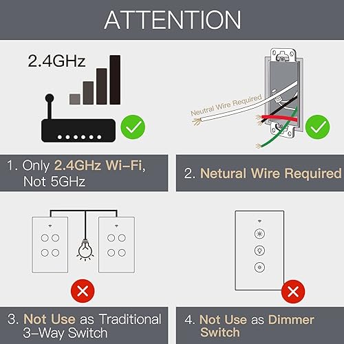 Miniatura 9 de MOES Smart WiFi RF 2 Gang - Interruptor táctil ciego de doble cortina para persiana enrollable, motor eléctrico Tuya Smart Life, control de voz con