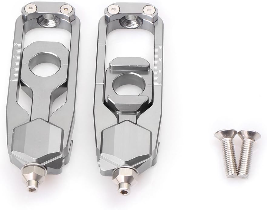 GZYF Rear Axle Spindle Chain Adjuster Tensioner Catena with Spool for Yamaha MT-09/ FZ-09 2013-2016, Gray