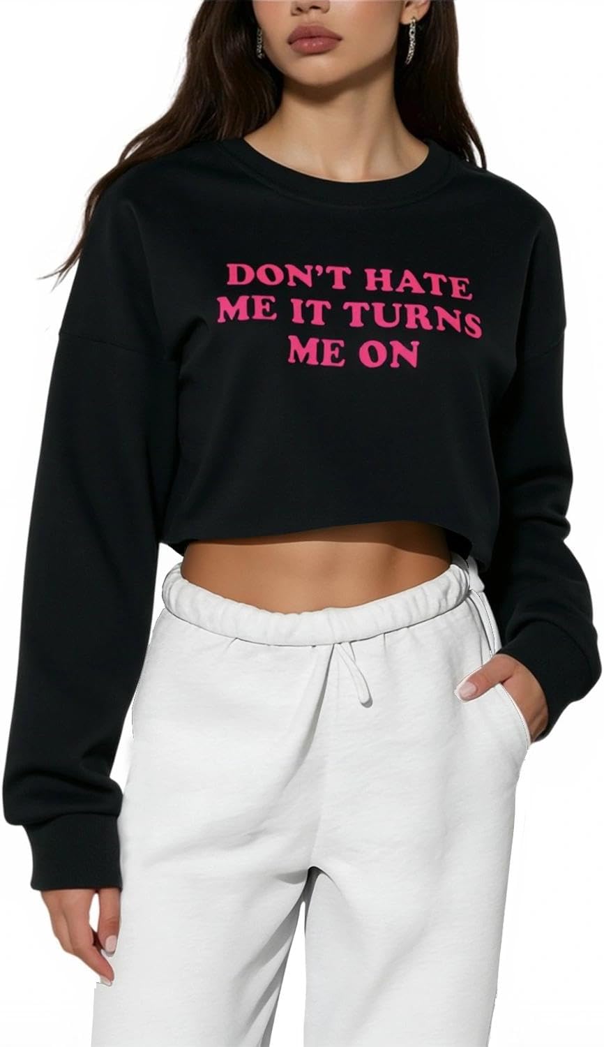 Womens V Neck Long Sleeve Cropped Sweatshirt Loose Fit Casual Workout Shirts Crop Tops Pullover