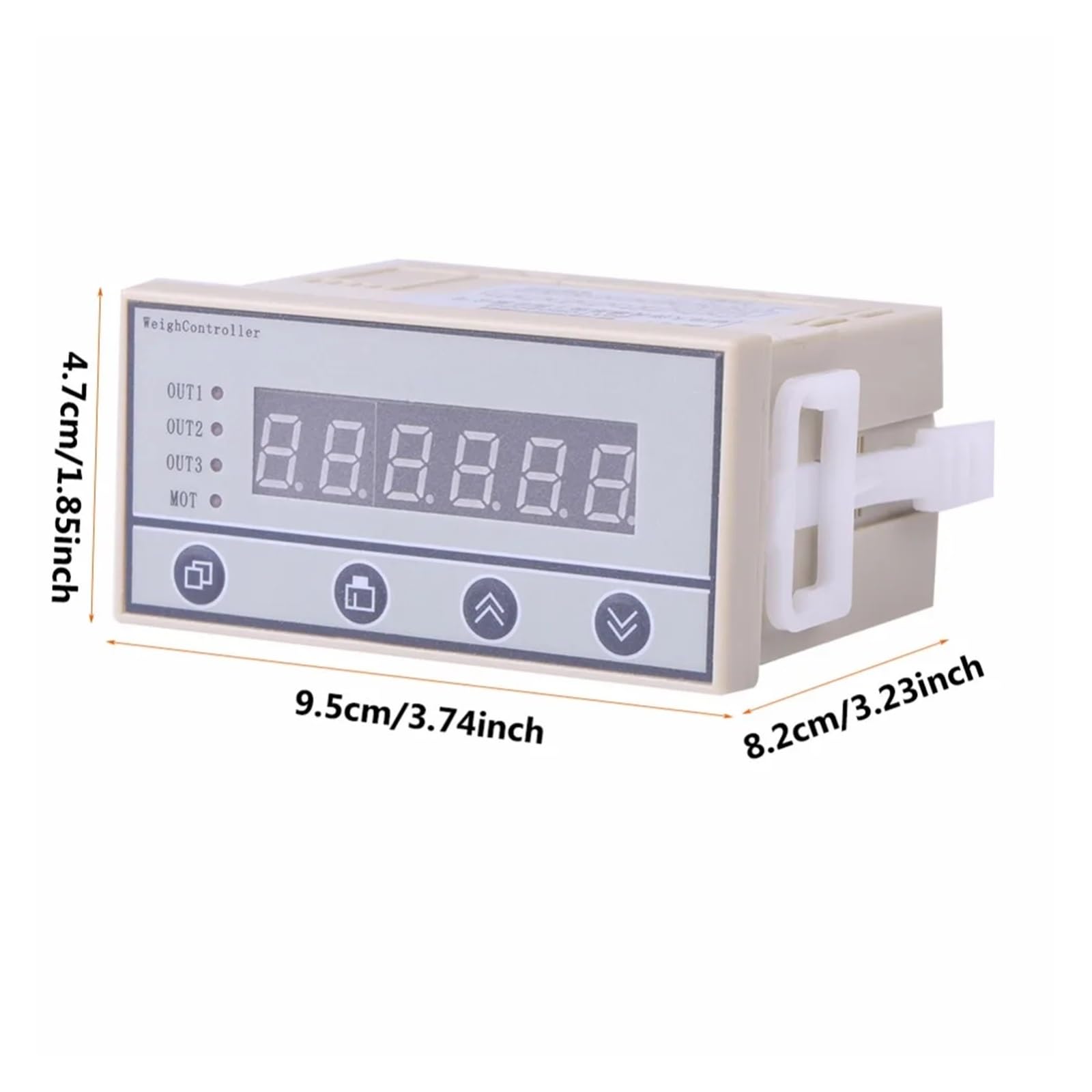 220V Load Cell Indicator Weight Sensor, 220V High Accuracy Weighing Controller Weight Indicator 6-Digit LED Display 2-pin