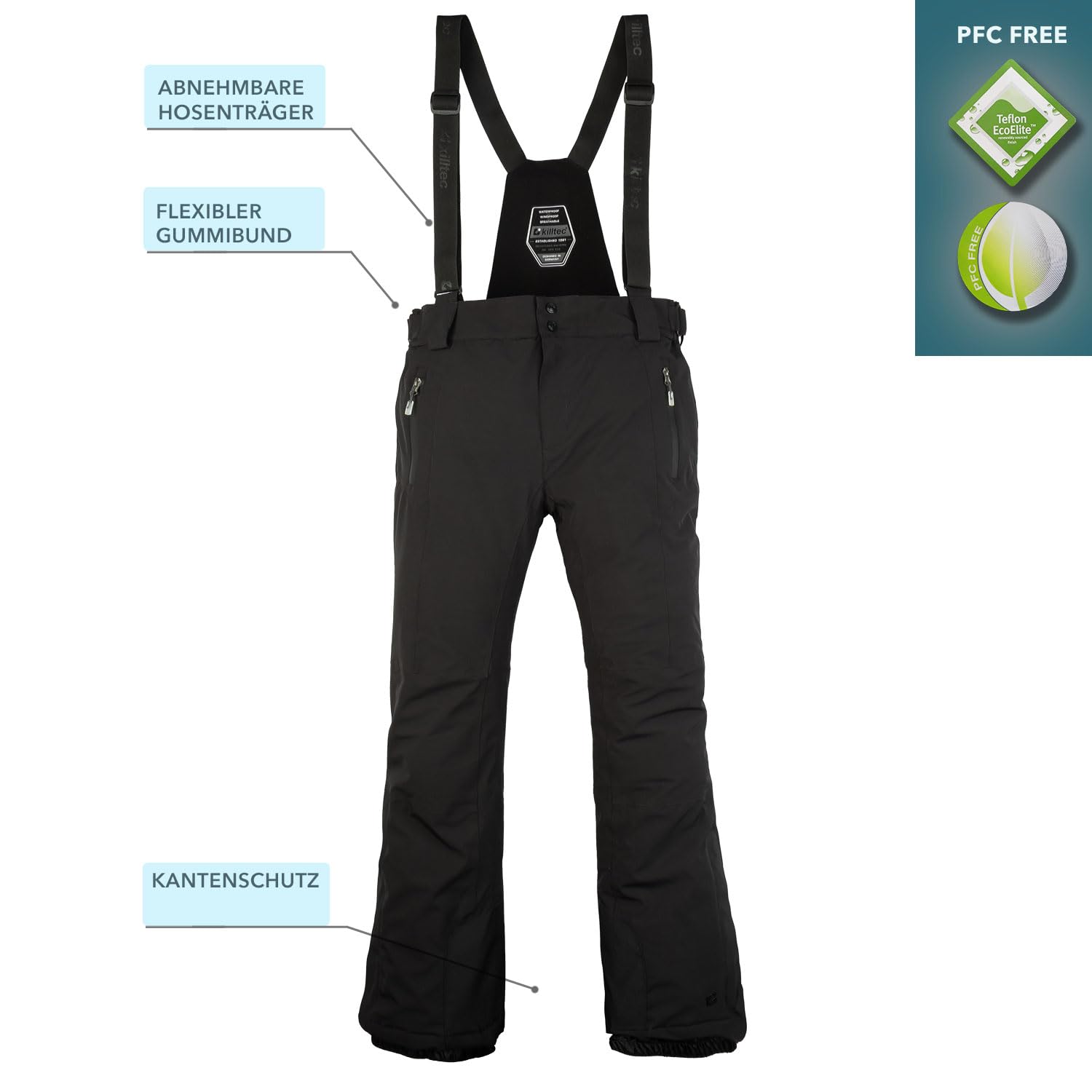 Killtec Herren Skianzug - aus Skijacke und Skihose - mit 10000mm Wassersäule - wasserdicht, winddicht, atmungsaktiv