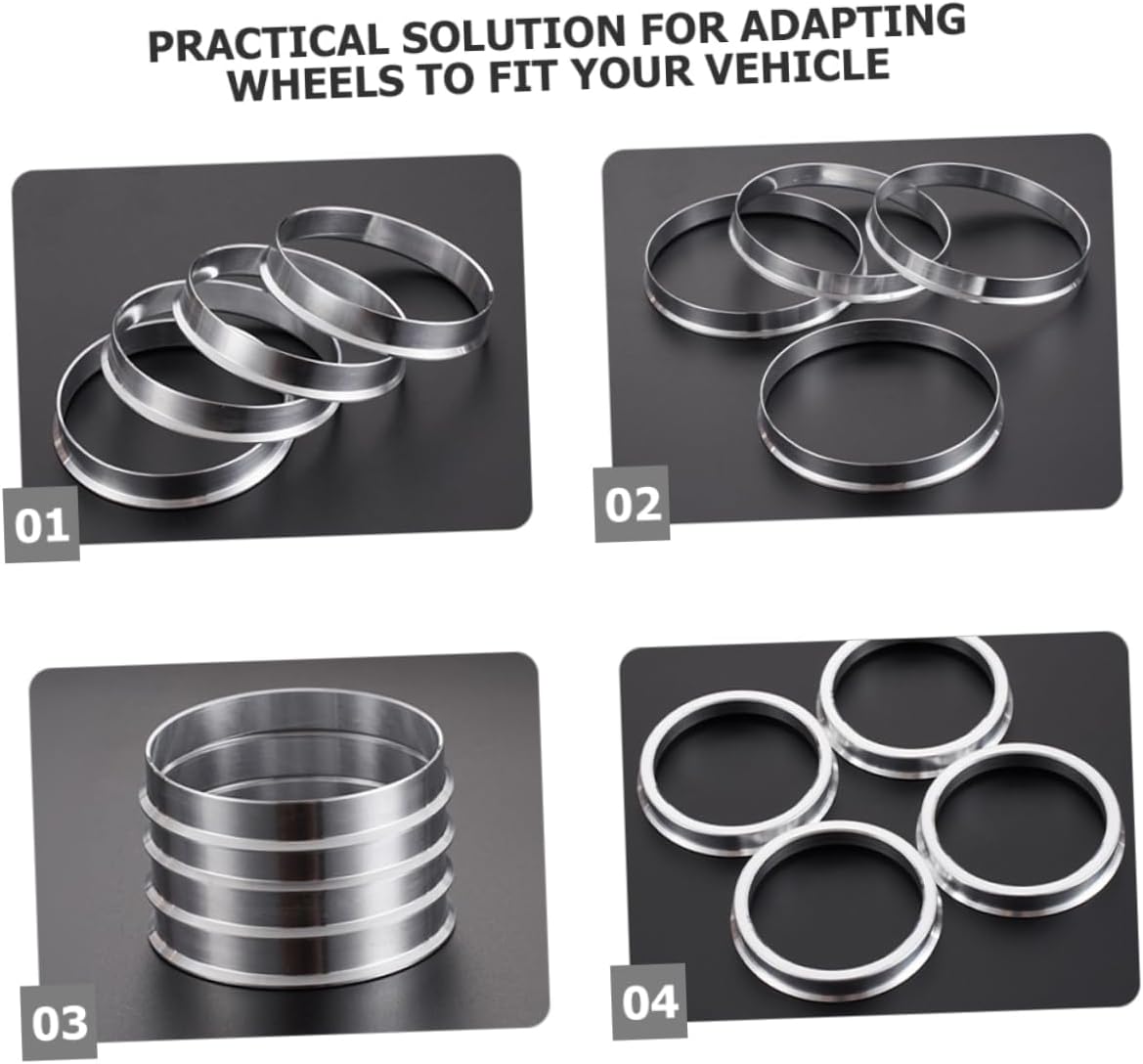 4pcs Aluminum Alloy Hub Centric Rings for Wheel Vehicle 73.1mm-56.6mm