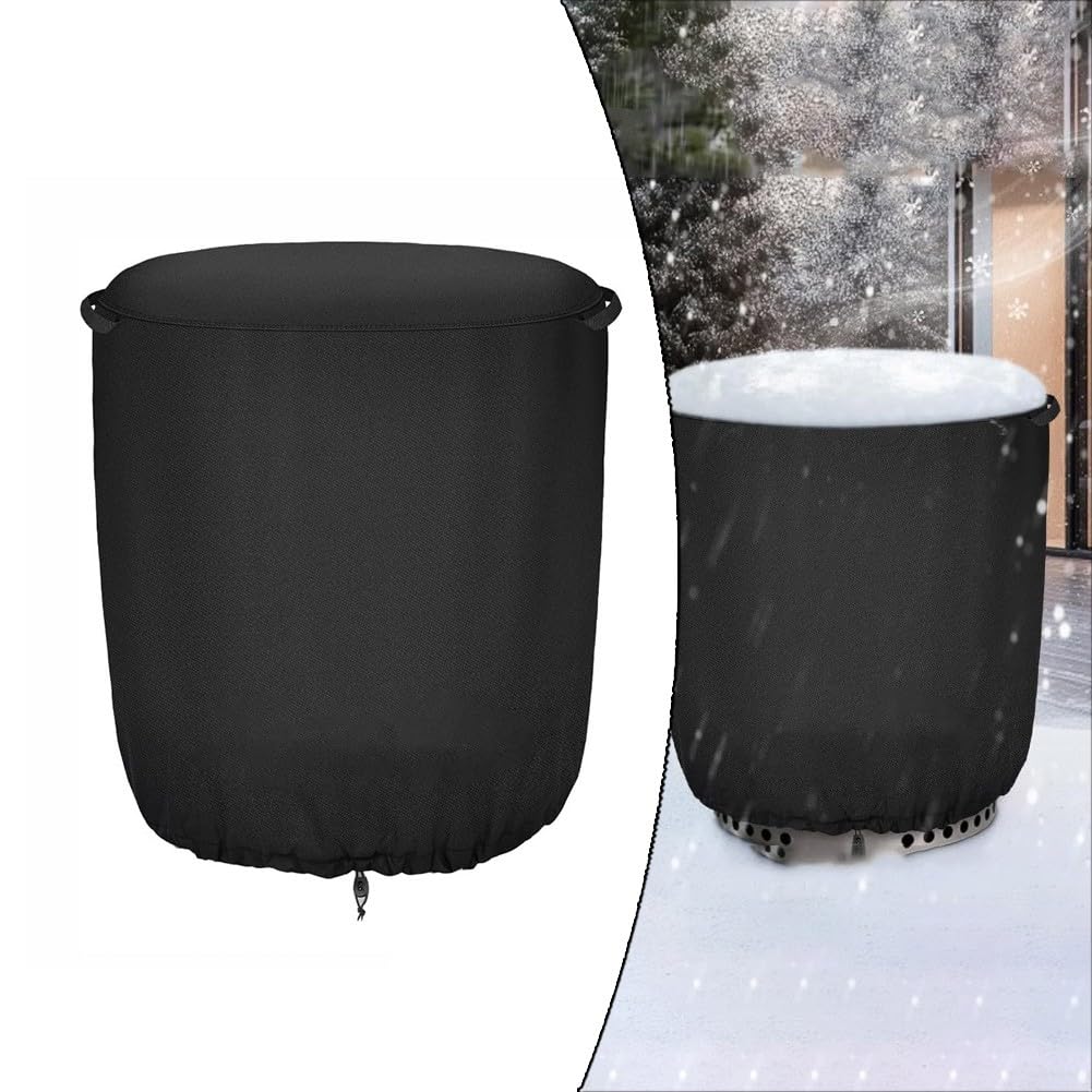 Housse De Protection Pour Brasero Rond 61 Cm - Tissu Oxford Imperméable - Sangle De Serrage - Pour Terrasse, Jardin - 6