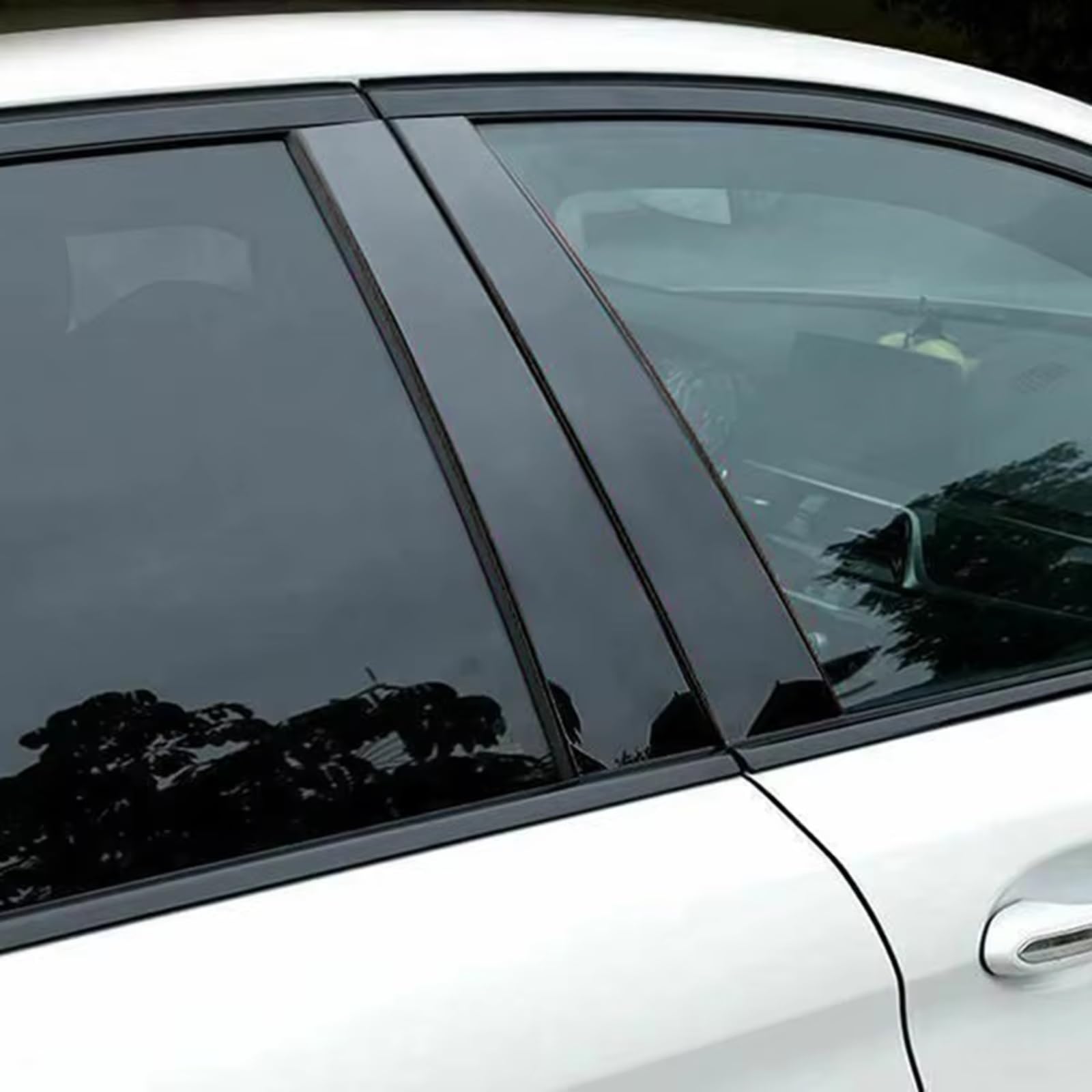 Naklejki na kolumny drzwiowe Kia Cerato K3 Forte 2014-2018, błyszcząca, czarna, imitacja lakieru fortepianowego, osłona na kolumny drzwi, listwy ozdobne, do użytku na zewnątrz samochodu