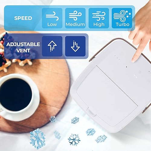 Miniatura 3 de ChillWell Enfriador de aire evaporativo 2.0 para habitación, mini enfriadores portátiles de pantano de 4 velocidades con humidificador | Unidad de