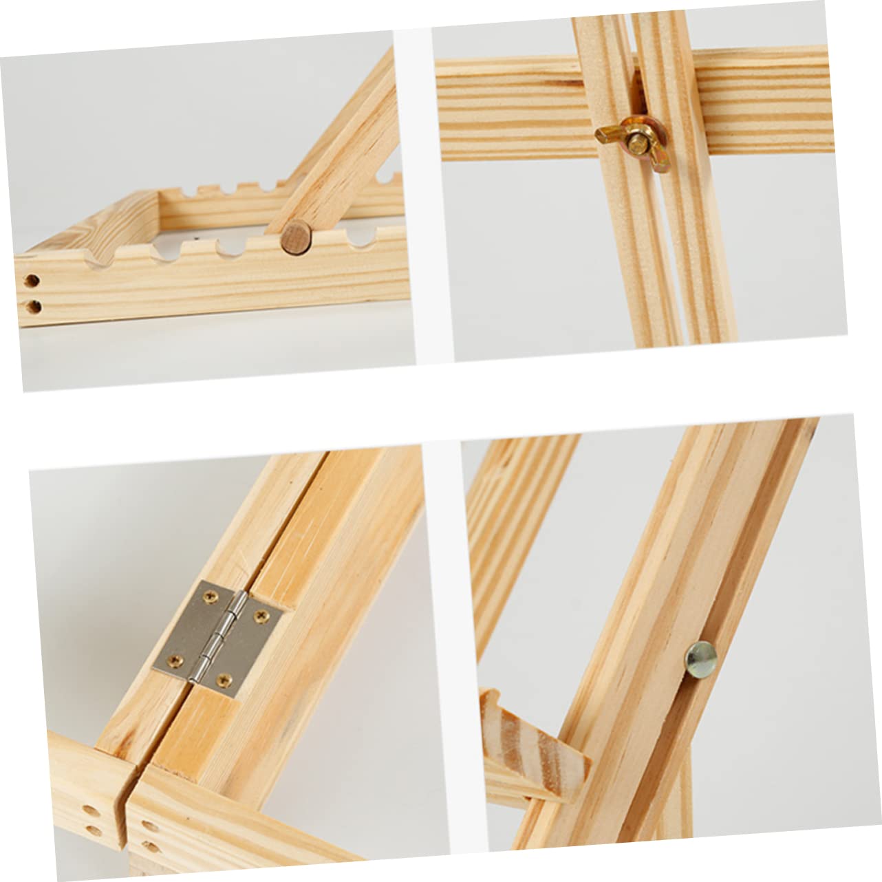 Kiefernstaffelei als Tischstaffelei für Künstler und Kinder | Holz und Metall, Schlichtes Klassisches Design, für Innenbereiche und Geschäfte, auch Freien Nutzbar