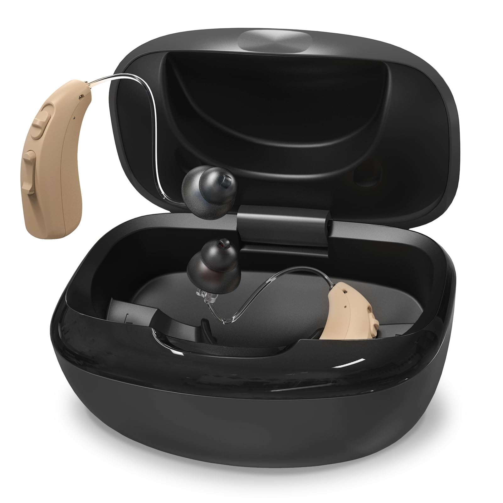 Hearing Aids, Rechargeable OTC Hearing Aid for Seniors & Adults with Noise Cancelling, Invisible Hearing Amplifier
