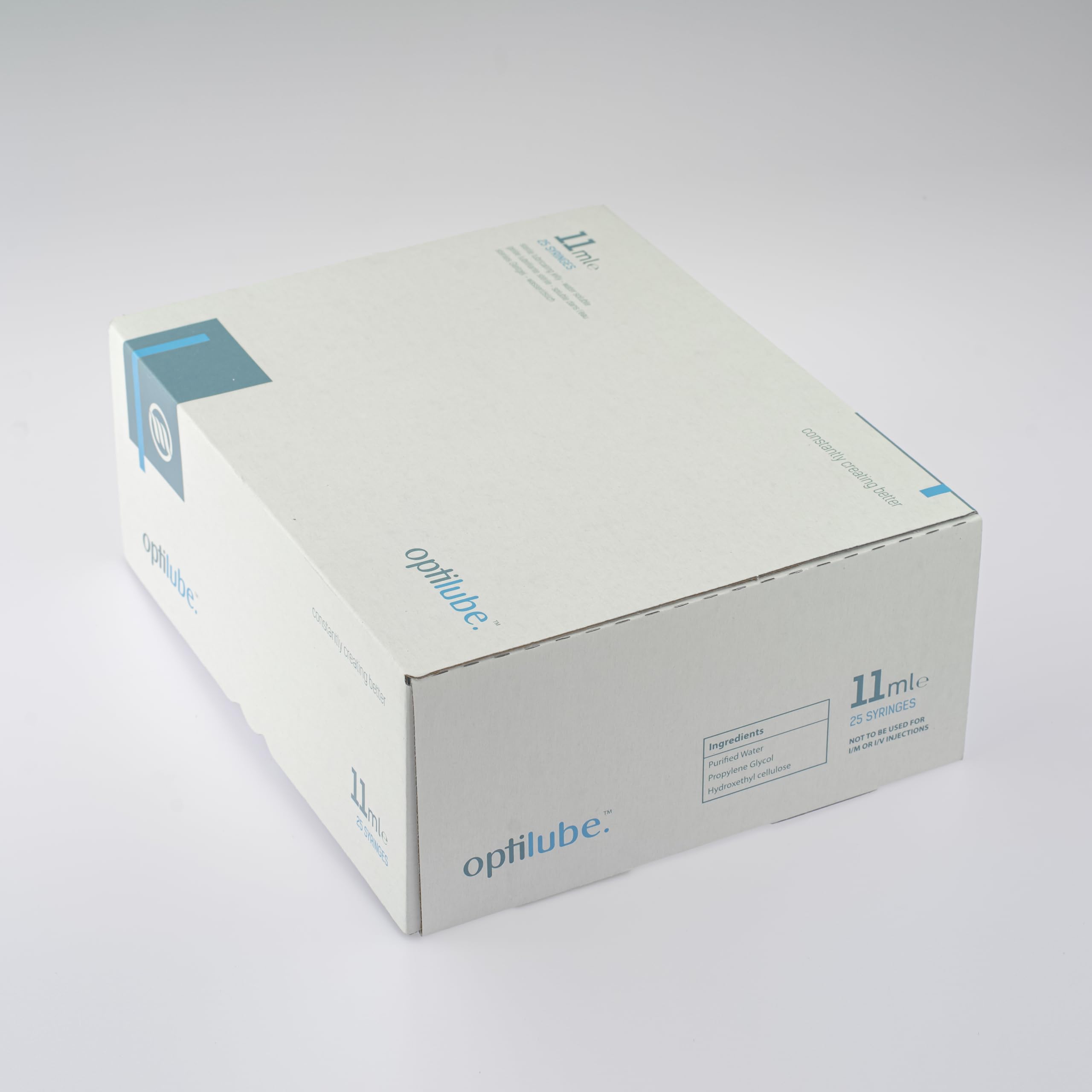Jeringas OptiLube: gelatina lubricante estéril en jeringas de 6 ml y 11 ml, soluble en agua y pH equilibrado en formato de jeringa fácil de usar (paquete de 25) (Jeringas OptiLube 11ml - Caja de 25)