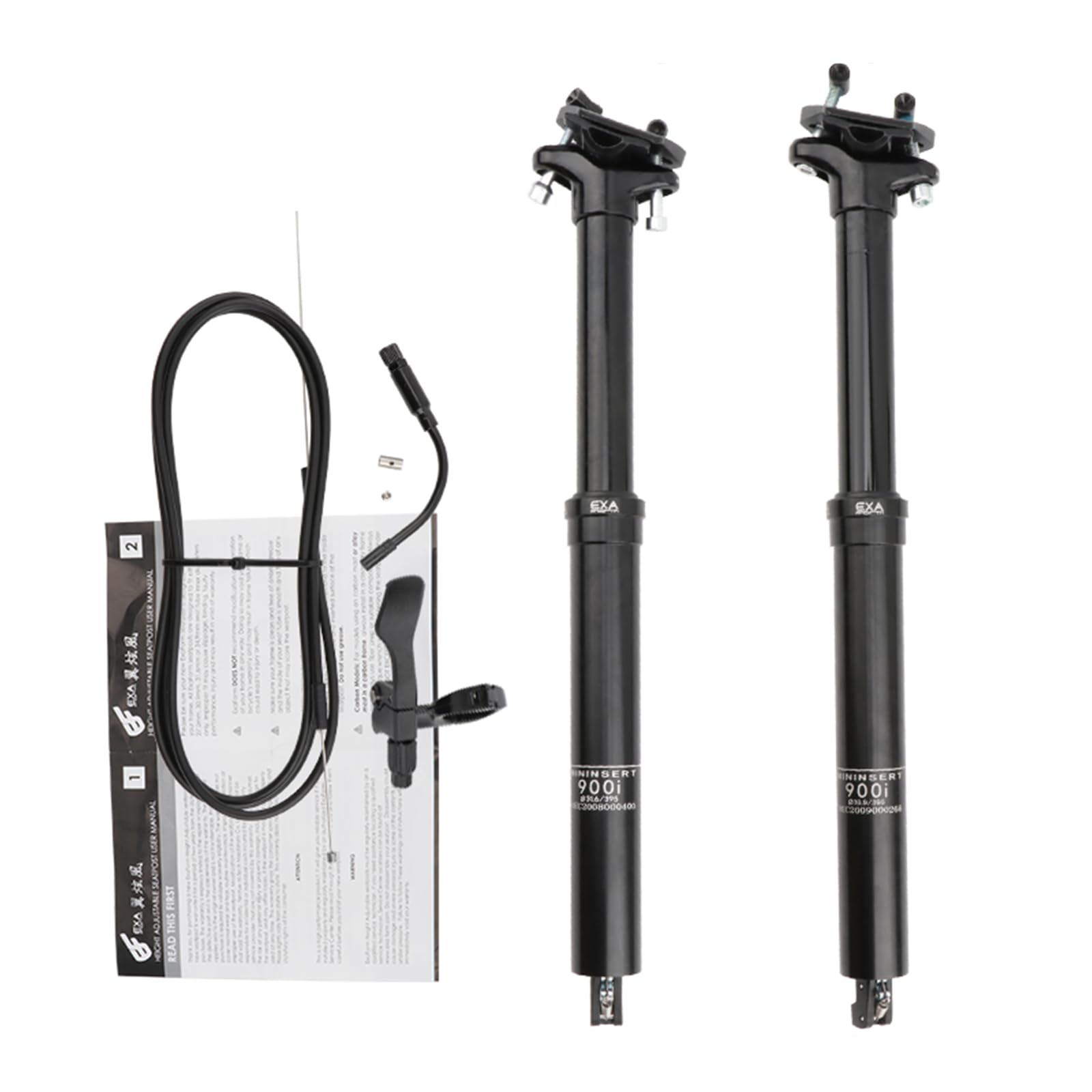 EXAFORM KS 900i Mountain Bike Cable Lift Seatpost Internal Cable 30.9 31.6mm Seatpost (Model: Diameter: 30.9mm, Length x Travel: 395mm x 125mm)