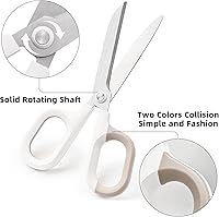 Vista 3 de Tijeras multiusos, asas de agarre cómodo, tijeras afiladas para oficina, hogar, escuela, manualidades, suministros de tela de costura