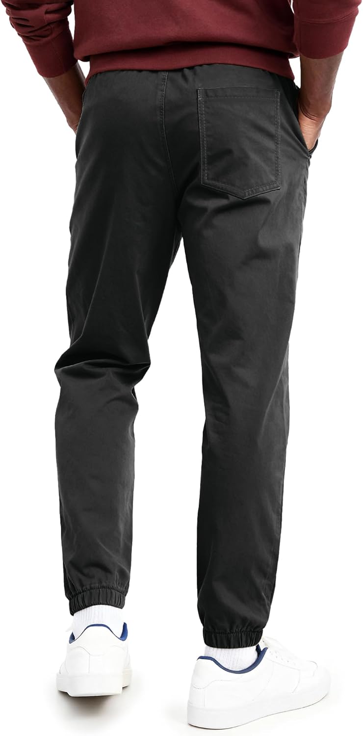 HOTake Men's Joggers Casual Lightweight Elastic Waist Drawstring Hiking Chino Pants Men - Image 4
