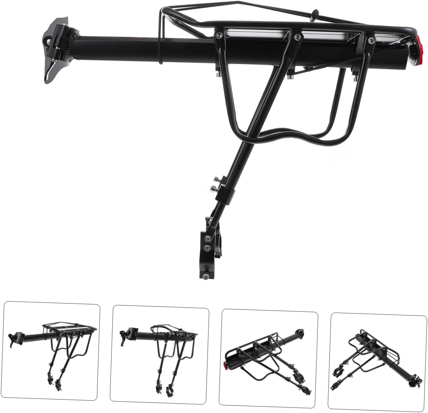Balacoo Aluminum Alloy Bike Rear Rack Rear Bike Rack Cargo Simple Installation Reliable Performance