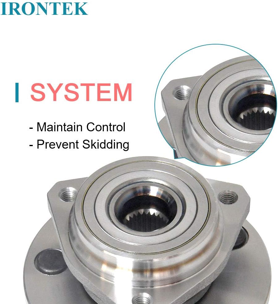 IRONTEK 513159x2 Front Wheel Hub Bearing Assembly for Jeep 1999-2004 Grand Cherokee 5 Lug Non-ABS