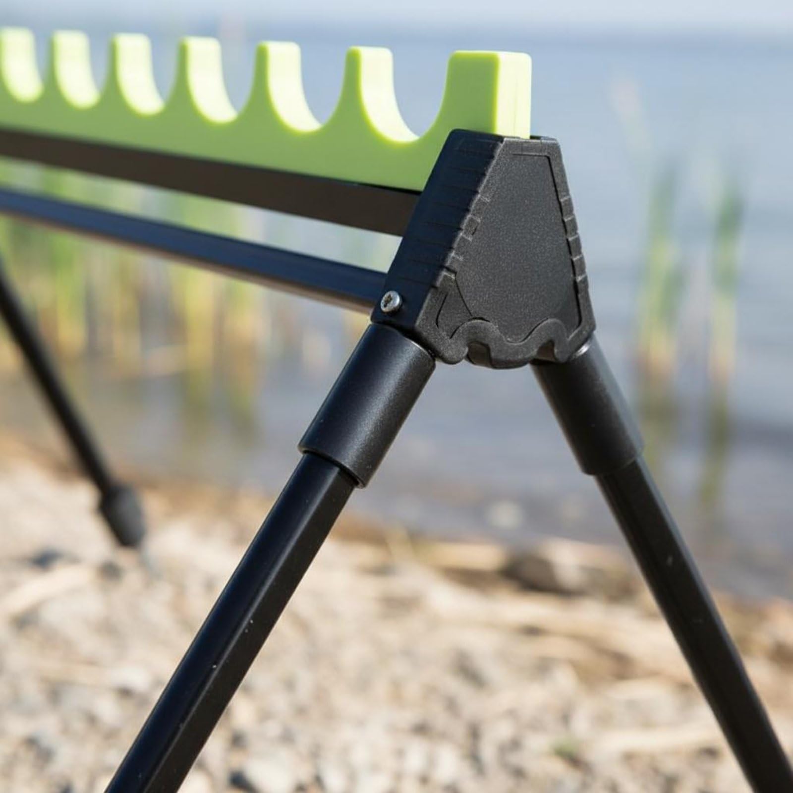 Supporto da Pesca in Lega di Zinco Regolabile Treppiede Portacanne Telescopico Multiforo Cavalletto Portacanne, Supporto Per Canne Da Pesca Pieghevole, 12 Fori, Grande