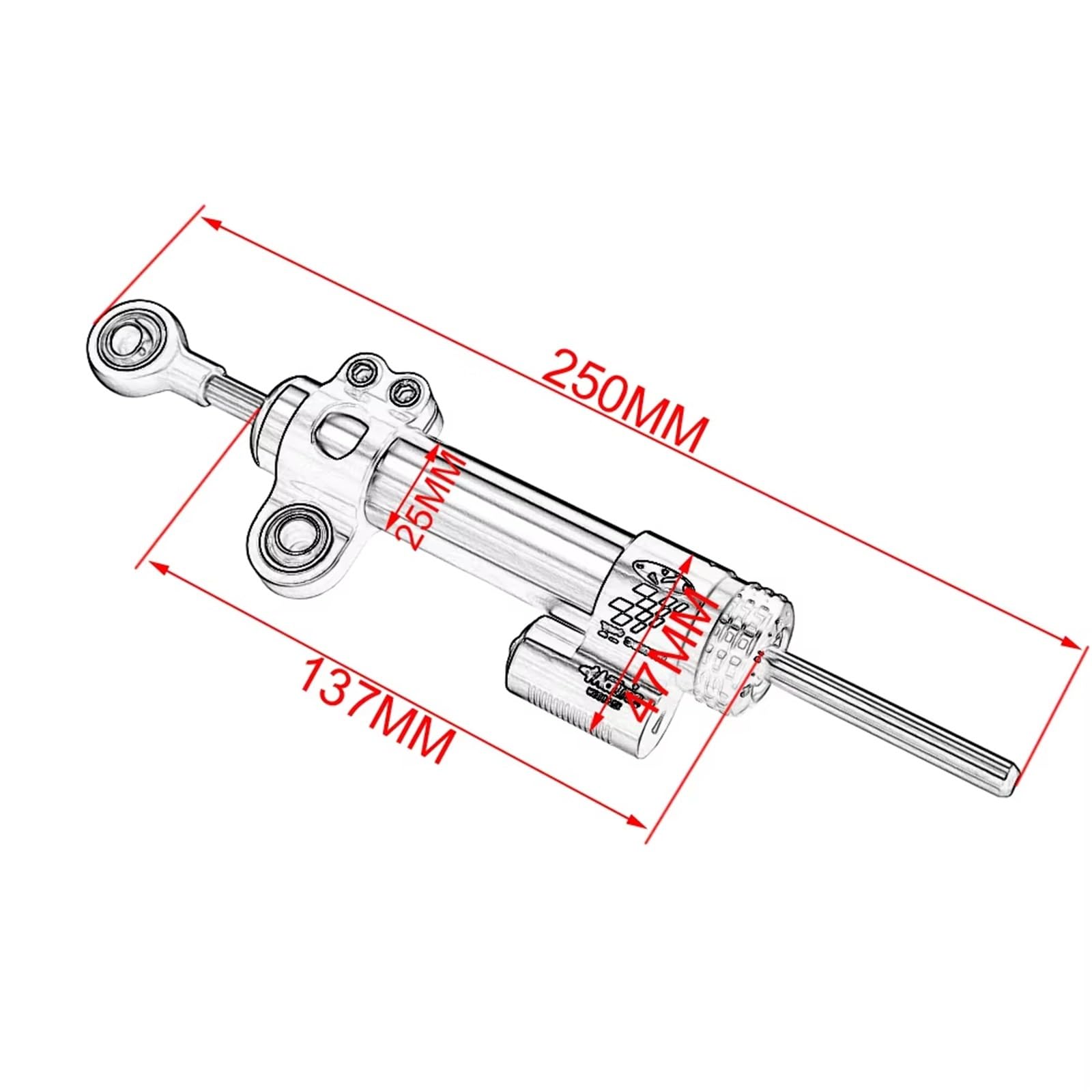 Amortisseur de Direction Compatible avec pour Z1000 2013 2012 2011 2010 Kit De Stabilisateur D'amortisseur De Direction D'accessoires De Moto(NO.1)